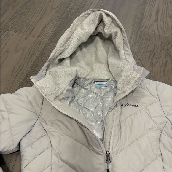 Columbia Dark Stone Omni-heat Women's Heavenly™ Hooded Puffer Jacket Size XS - Picture 6 of 12